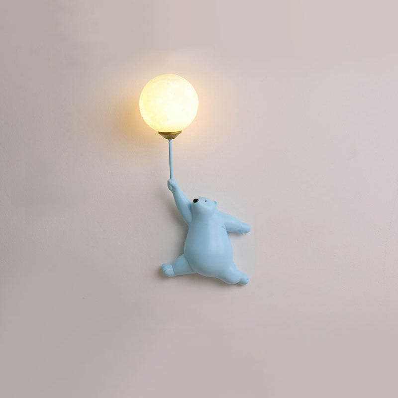 Arisha Design Bear LED Wall Lamp Indoor White, Children's Room/Bedroom