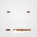 Valentina Glass Bubble Pendant Light Wood/Walnut
