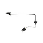 Designer wall lamp with double arm – adjustable wall light for living room, office, or bedroom