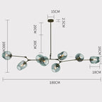 Molecular Designer Chandelier 8-Arm – Modern LED Ceiling Lamp