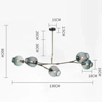 Molecular Designer Chandelier 8-Arm – Modern LED Ceiling Lamp