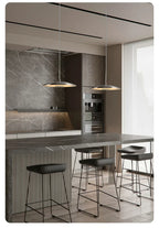 Slim Metal LED Pendant Lamp – Modern Ceiling Light in Plate Shape