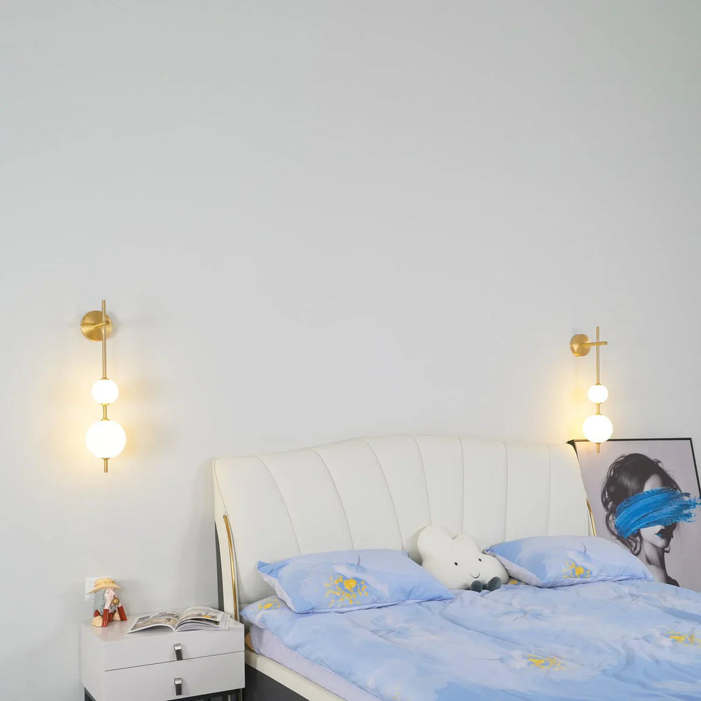 Modern Geometric Wall Lamp with LED Balls
