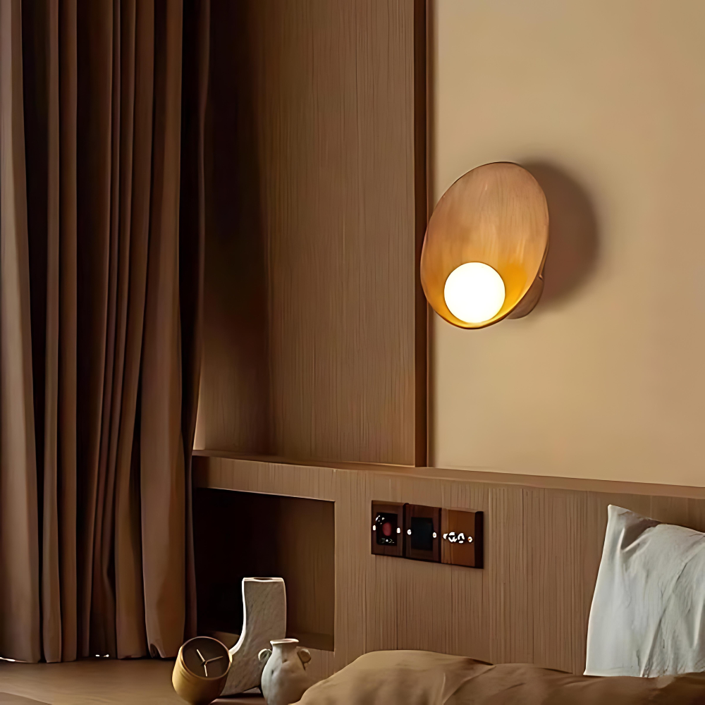 Modern Japandi Resin Bowl Wall Sconce G9 1-Light