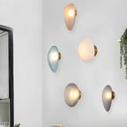 Baldur Colored Pebble Glass Wall Lamp