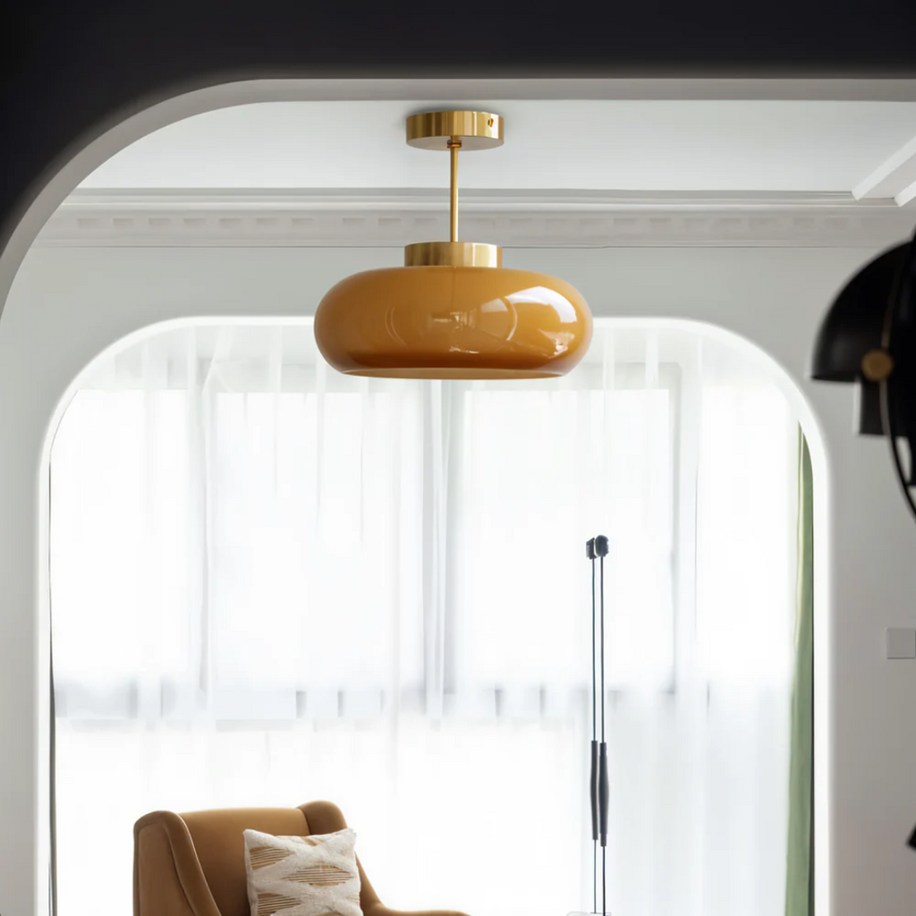 Vintage Glass Ceiling Light 1-Light