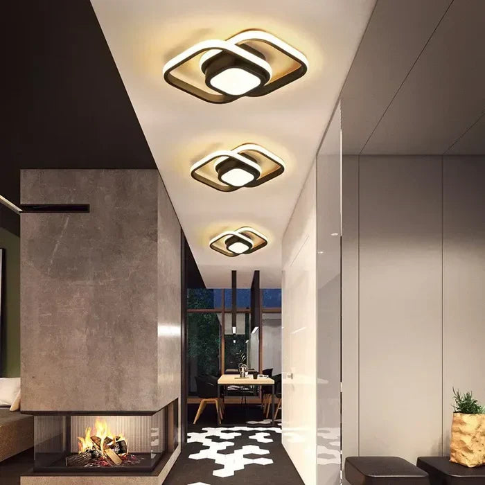 Modern LED Ceiling Light with Double Ring Design - Twilight Rings