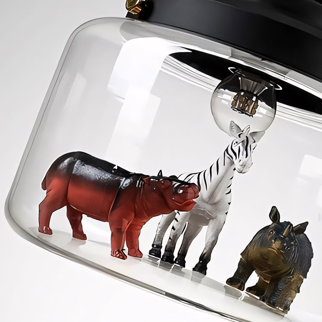 Calliope Zoo Glass Pendant Light