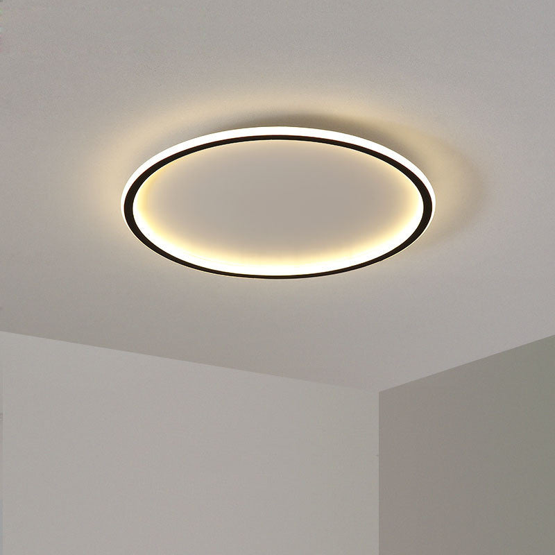 Quasso Modern Round Ceiling Light White/Black. Living Room