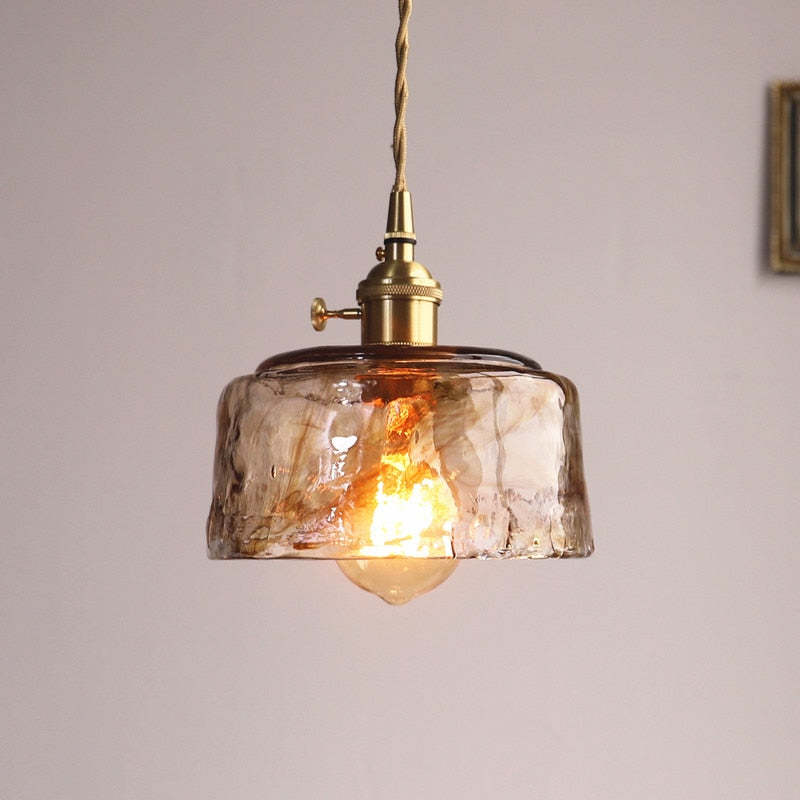 Zina Pendant Light Glass&Brass