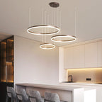 Arisha Pendant Light Tir-Circle Ring Modern Black/Gold/Coffee Metal Bedroom