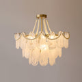Kristy Elegant Pearl/Glass/Metal Chandelier, White