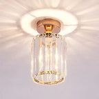 Valentina Simple Ceiling Light Black Silver/Gold Metal/Crystal Corridor