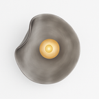 Nordic Curved Glass Japandi LED Wall Sconce 1-Light
