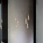 Teardrop Gold Pendant Light