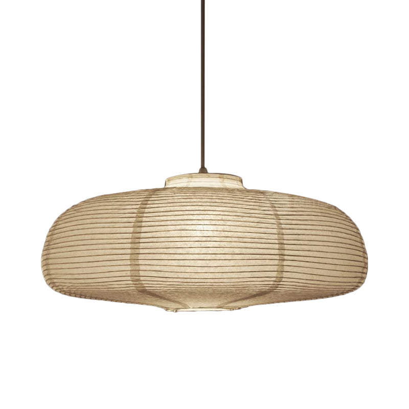 8.5"/11.5"/16.5" Wide Lantern Suspension Pendant Traditional Paper White 1 Light Hanging Pendant Lamp
