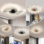 Wesley Ceiling Light Fireworks Artistic Design Black/Gold