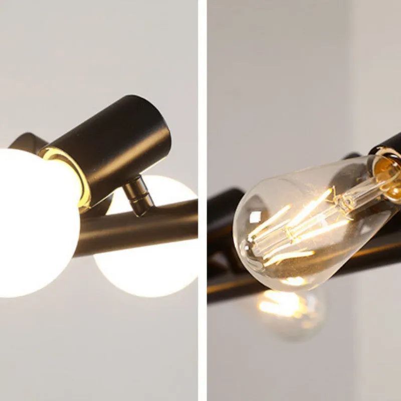 Epoch Vintage LED Chandelier Black Metal Dining/Living Room/Bar