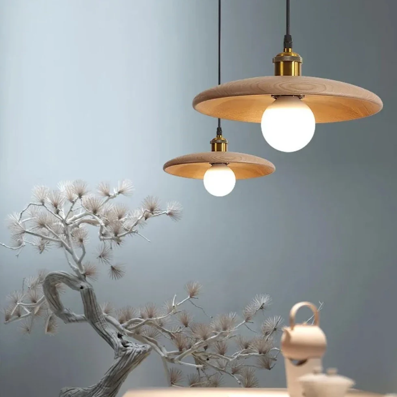 Virena - Nordic Minimalist Wooden LED Pendant Lamp
