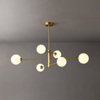 Truva Modern Bubble Chandelier. Copper/Glass. Black/Copper. Living Room