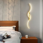 Lumor Modern Wave Design Wall Sconce Black/Gold Living Room