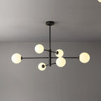 Truva Modern Bubble Chandelier. Copper/Glass. Black/Copper. Living Room