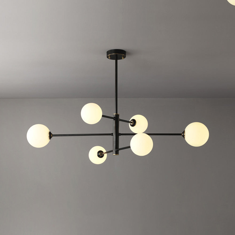 Truva Modern Bubble Chandelier. Copper/Glass. Black/Copper. Living Room