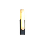Modern Alabaster-Effect Brass Wall Sconce LED 1-Light