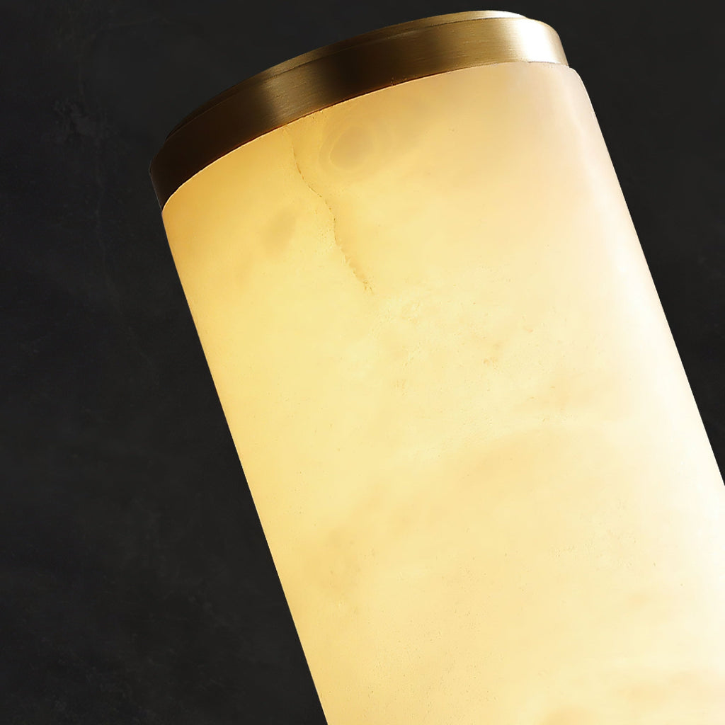 Modern Minimalist Spanish Marble Copper Wall Sconce LED 1-Light