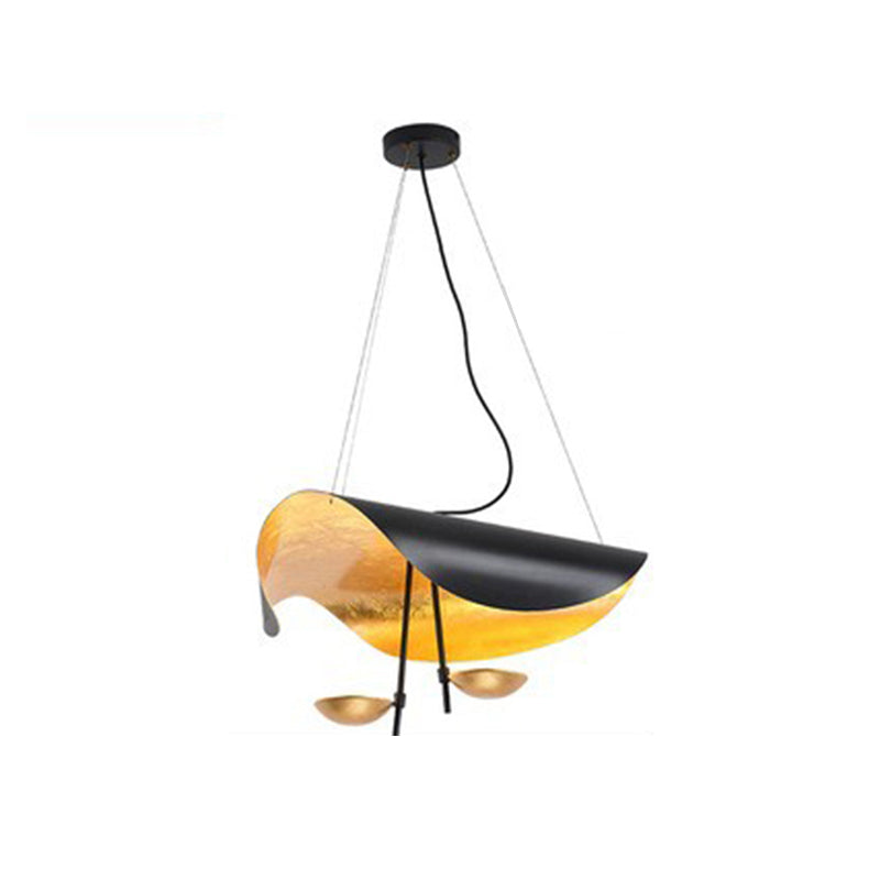Jexie Ceiling Light Modern Leaf Black/Gold Living Room Bedroom