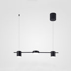 Drum Aluminum Island Pendant Modern Simple 3/5-Head Black/Gold Ceiling Light Fixture in Warm/White Light