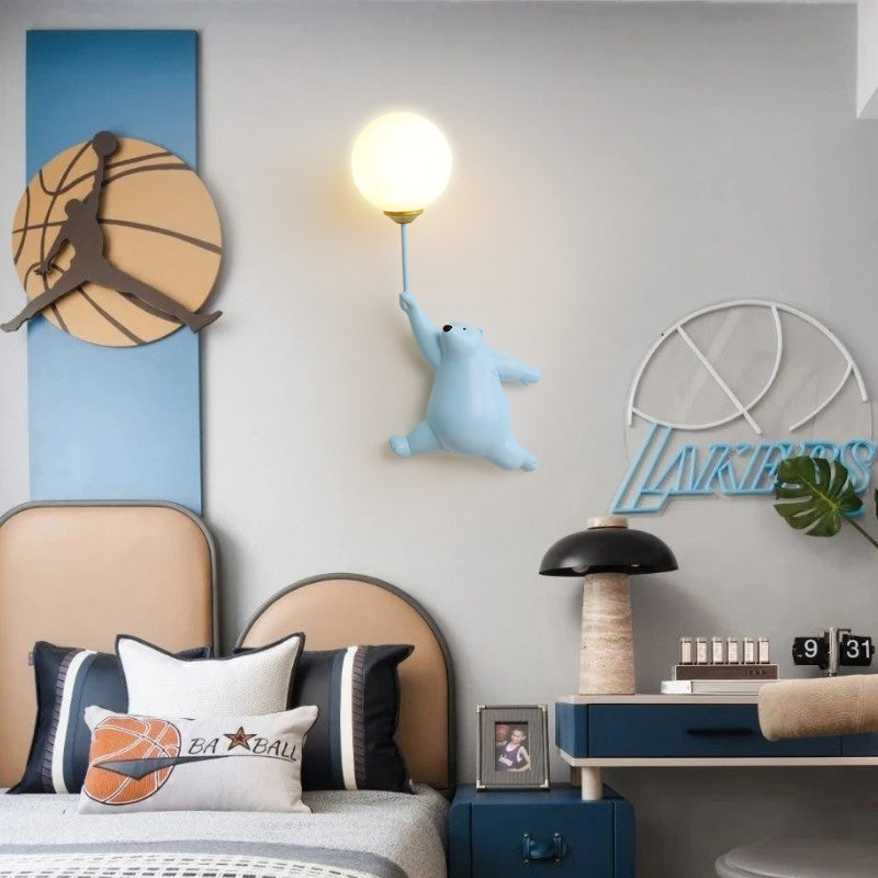 Arisha Design Bear LED Wall Lamp Indoor White, Children's Room/Bedroom
