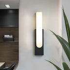 Modern Alabaster-Effect Brass Wall Sconce LED 1-Light