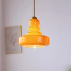 Designer Hanging Lamp with Milk Glass Bauhaus