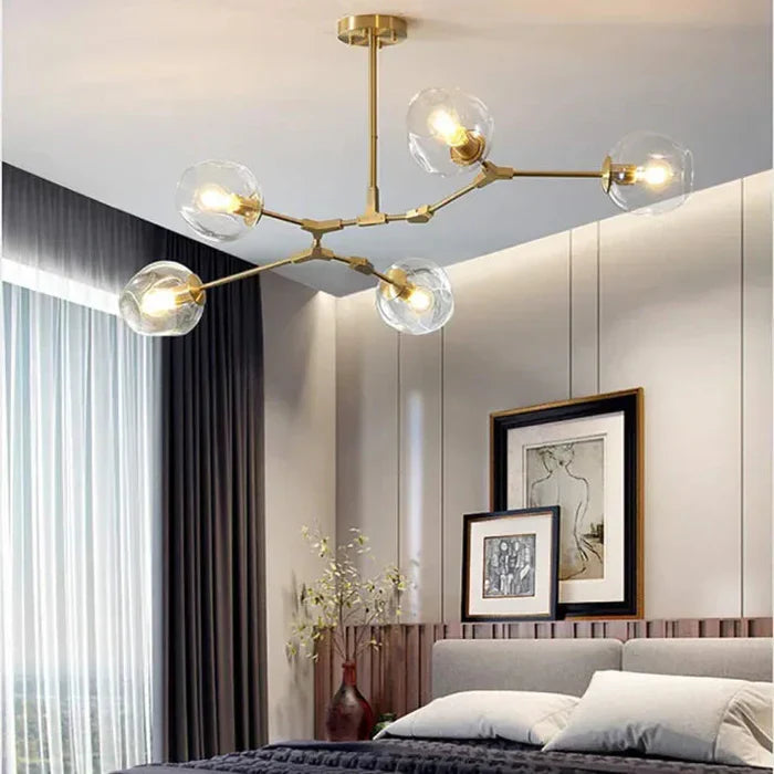 Molecular Designer Chandelier 8-Arm – Modern LED Ceiling Lamp