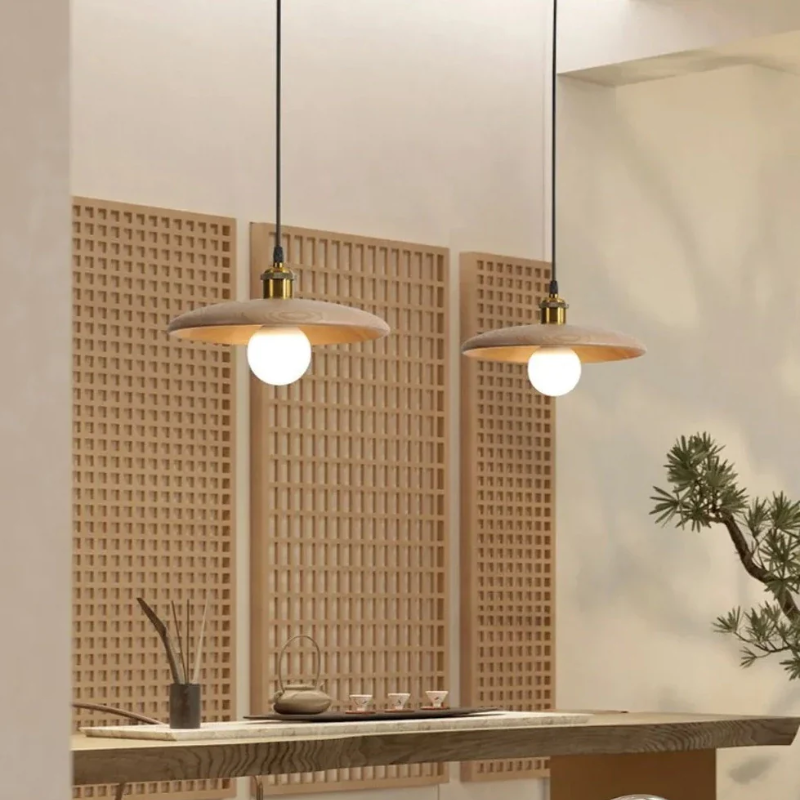 Virena - Nordic Minimalist Wooden LED Pendant Lamp