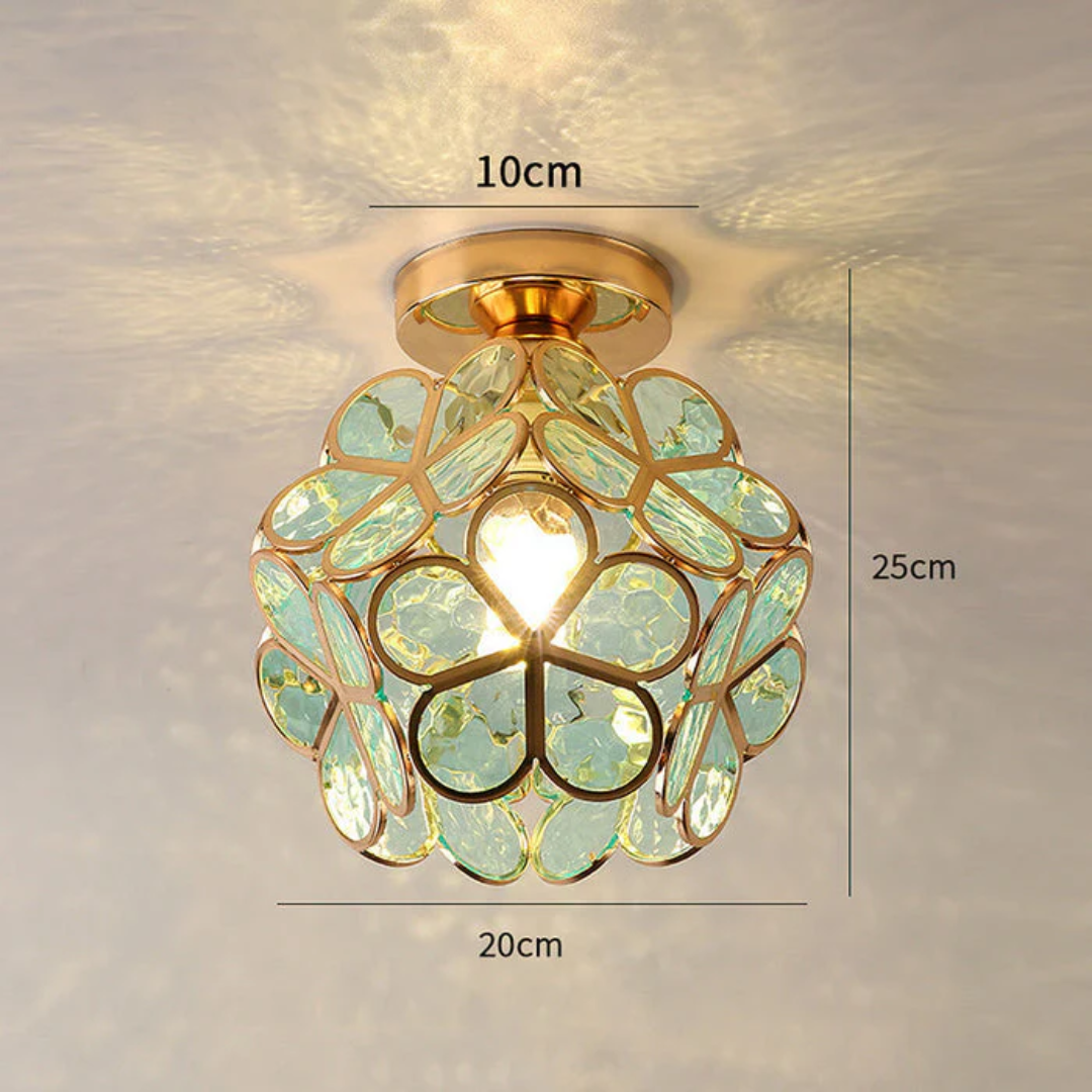 Zyvia - Luxe Glass Flower Ceiling Lamp