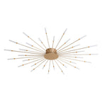 Wesley Flush-Mount Ceiling Light Fireworks, Black/Gold
