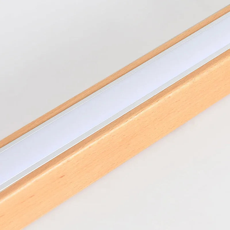 Arisha Linear Slim Ceiling Light, Wood