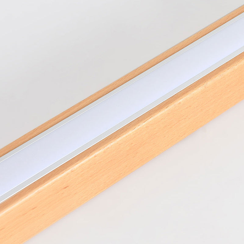 Arisha Modern Linear LED Ceiling Light Wood Bedroom/Living Room