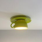 Teyo Modern Ceramic Coffee Cup Ceiling Light Blue/Pink/Yellow
