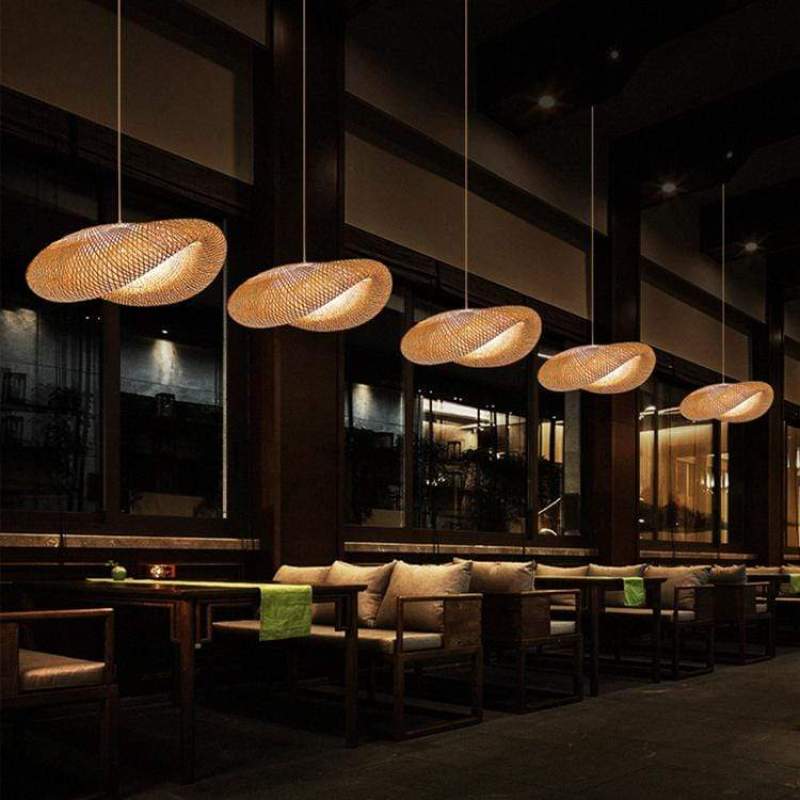 Rinwa Cloud Suspension. Bamboo. Wood. Living Room
