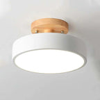 Orya Round LED Flush Mount Ceiling Light Modern Wood Colorful