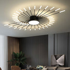 Wesley Modern Linear Firework Ceiling Light Black/Gold