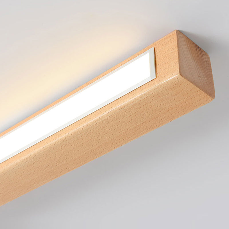 Arisha Modern Linear LED Ceiling Light Wood Bedroom/Living Room