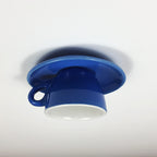 Coffee Cup Ceramics Flush Ceiling Lighting Macaron 1 Light Pink/Blue/Yellow Finish LED Flush Mounted Lamp