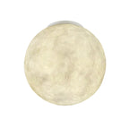 Ball Moon Glass Flush Mounted Light Modern 1 Light White Flush Ceiling Lamp Fixture for Balcony
