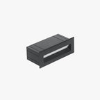 Ray Modern Metal Rectangular Outdoor Deck/Step Light, Black