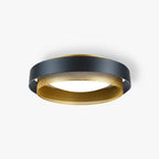 Arisha Modern Ring Ceiling Light, Metal/Acrylic, Black/White, Living Room