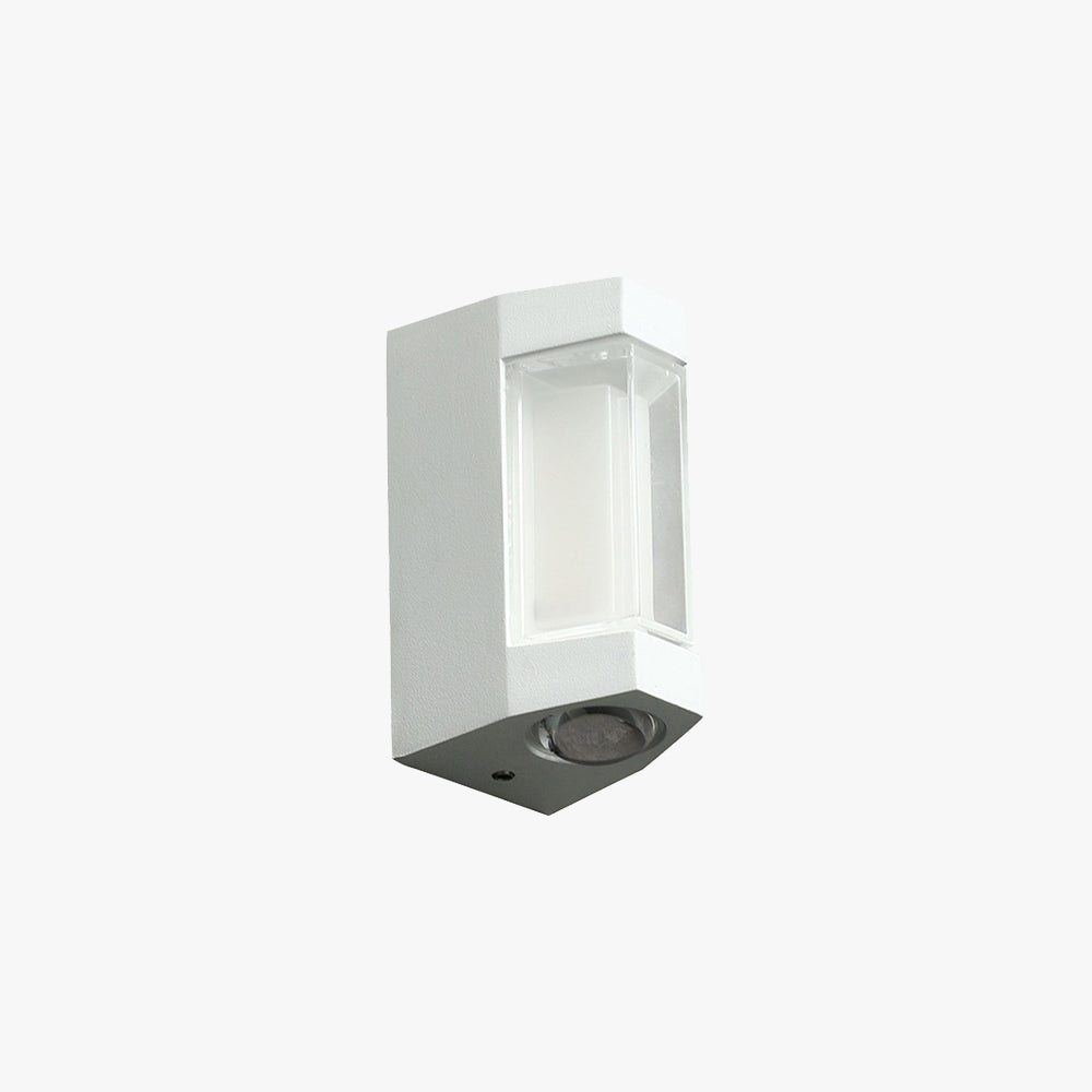 Marve Nordic Up Down Outdoor Wall Lamp, White/Black